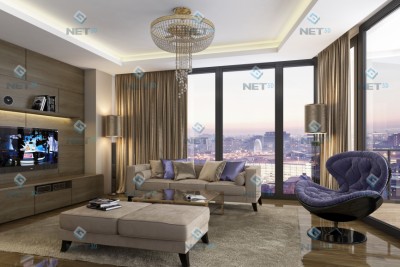 Living Room 3D-Visualisation